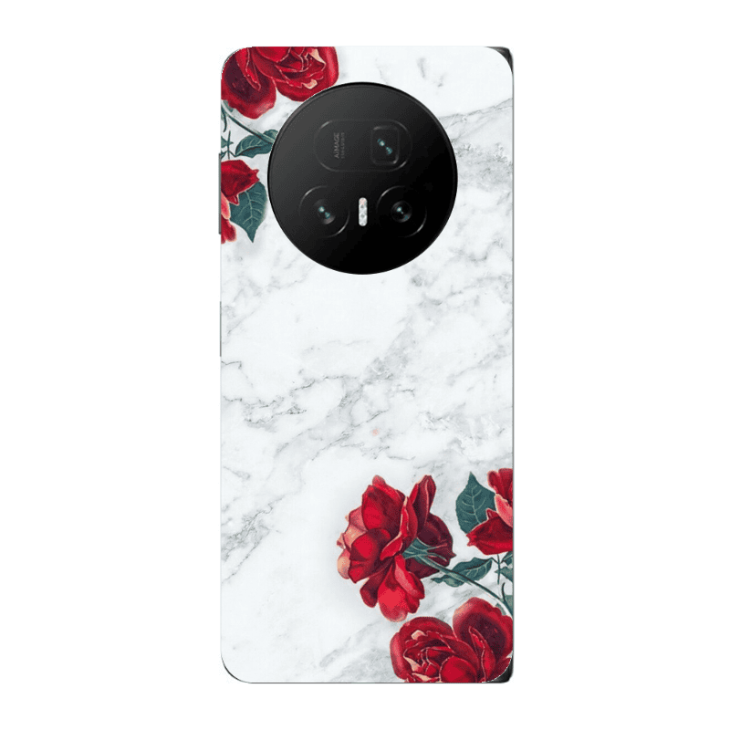 Honor Magic V5 Marble and roses Transparent Silicone TPU Θήκη